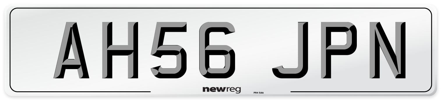 AH56 JPN Number Plate from New Reg